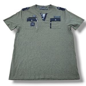 Projek Raw Shirt Size Large L Men's Projek Raw Royal Division T-Shirt Pocket Tee